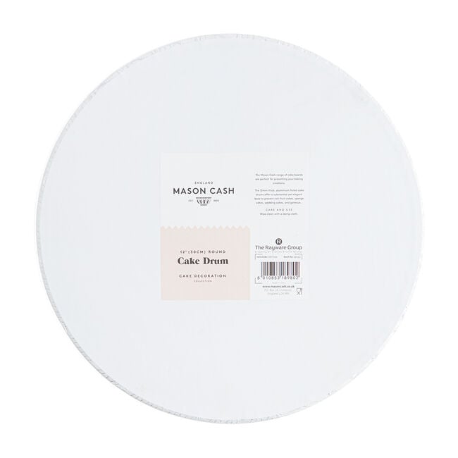 Mason Cash Silver Cake Board Round - 12"